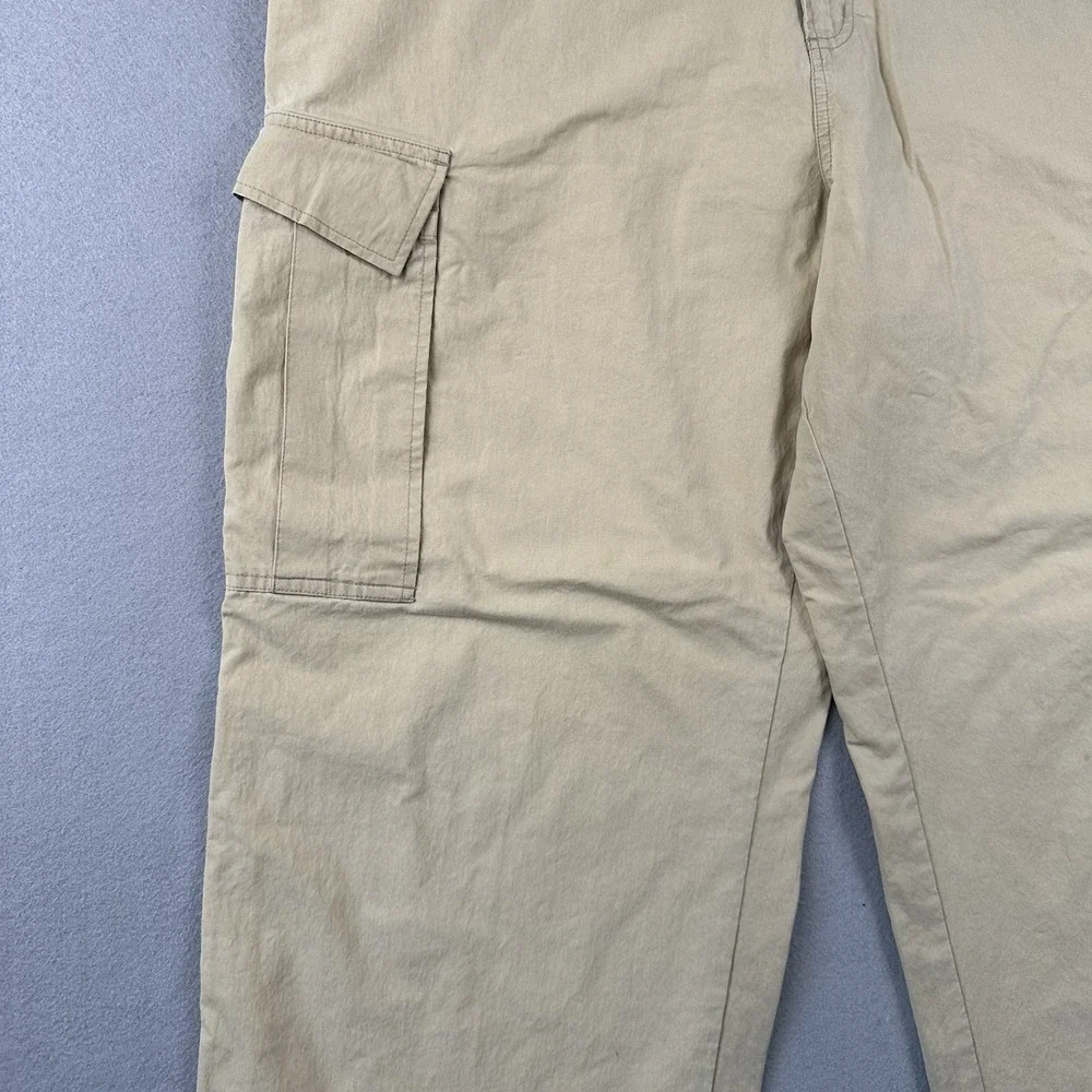 Y2K Aeropostale Baggy Cargo Pants Men's Large Beige Convertible Zip Off Wide Leg - Picture 11 of 16